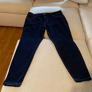 Dark blue hi-rise maurices skinny jeans 16w